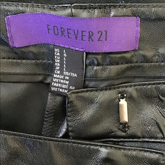 Forever 21 pants with faux leather detailing - Picture 6 of 8